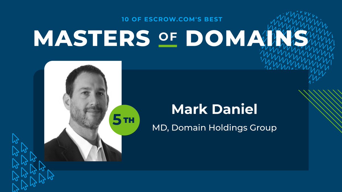 #5 Congratulations to Mark Daniel, Managing Director of Domain Holdings Group! 🏅 #masterofdomains2022