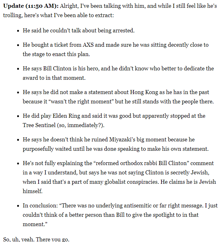 Paul Tassi on X: alright so trying to balance we shouldn't give trolls  attention and but seriously what the hell was that about, here's what I  managed to gather from a conversation