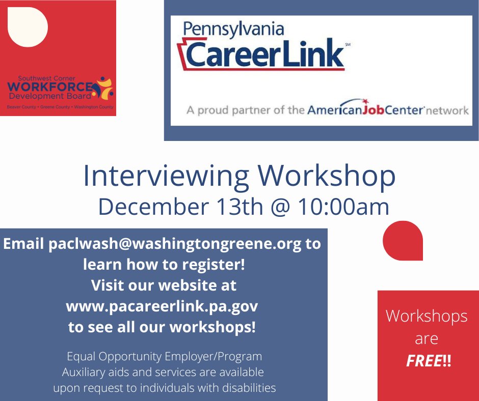 The PA CareerLink Washington County tweet media