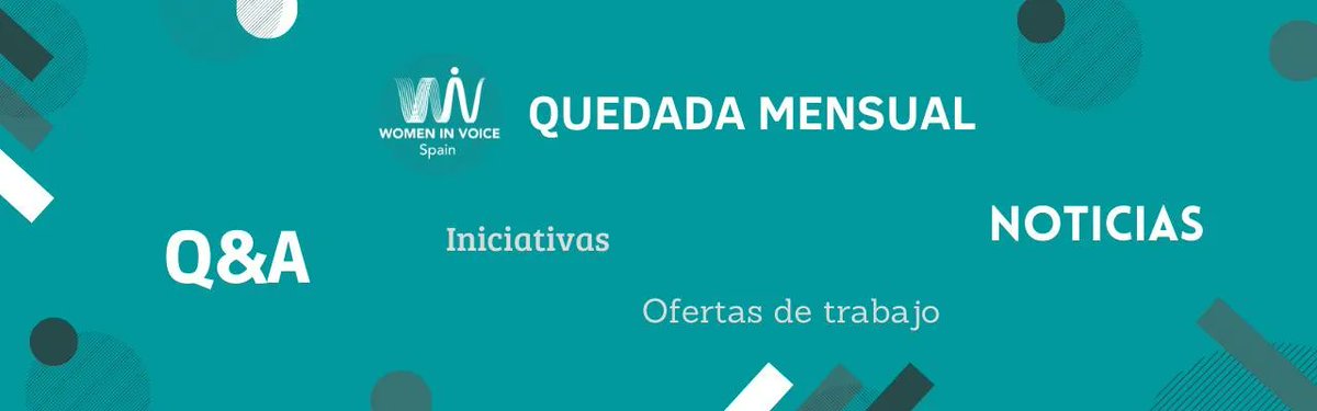 WomenInVoice's tweet photo. ¿Cómo va el final de año?
Next Tuesday, 📅 Join Women in Voice Spain for their last informal meeting of 2022!
Register here 👋 https://t.co/vMsBIZzHVx
#womeninvoice #womeninvoicespain #chapterevent https://t.co/kSOc03vck8