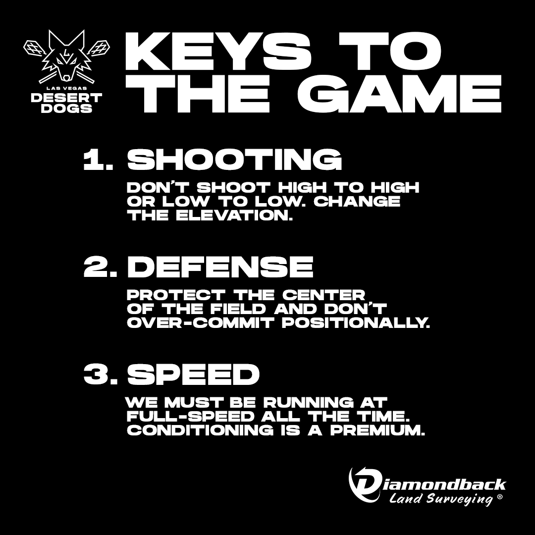 vegasdesertdogs's tweet photo. The Dogs have their eyes on the prize.🏆

These Keys to the Game will lead to a victory in our inaugural game. Presented by Diamondback Land Surveying. https://t.co/Ryg3xxlZQ7