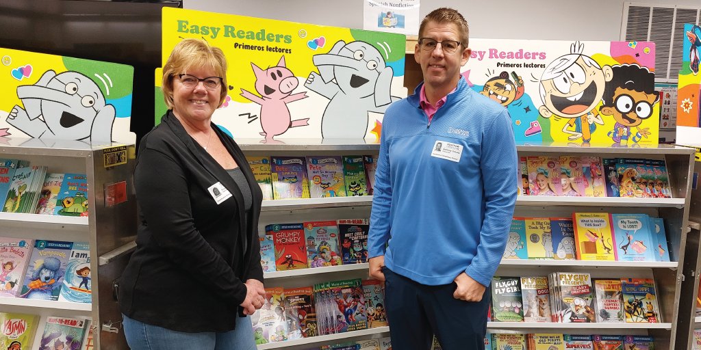 Earlier this week, we sponsored The United Way's "My Very Own Library" at Hawthorne Elementary. Each student was able to pick out five books to start their at-home library! 📚