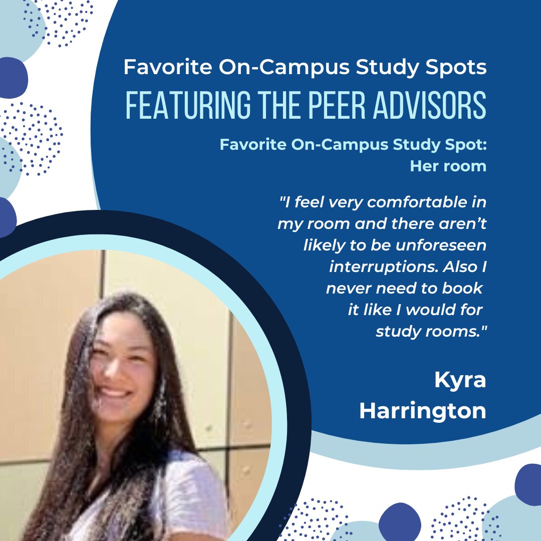 bentleyadvising's tweet photo. Thanks Kyra for sharing your favorite study spot! Stay tuned for our last study spot on Monday. https://t.co/EoHr4GQFDW
