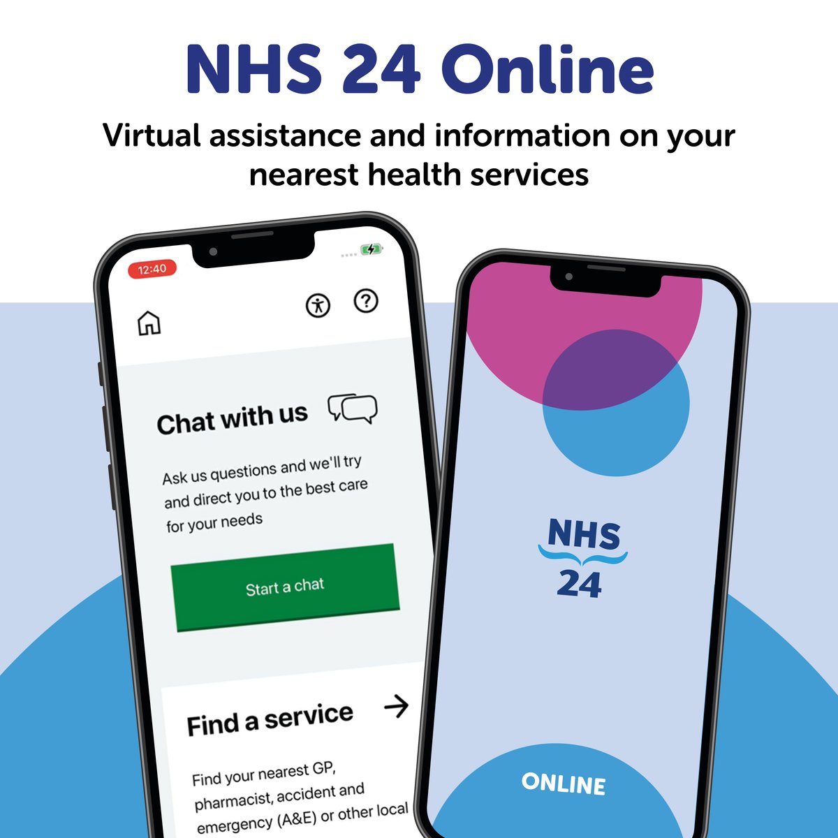 Feeling unwell? You can now find out more about your symptoms and what to do if your condition worsens via a new, easy-to-use mobile app from NHS 24. It's free to download on the Google Play Store for Android & the Apple App Store 👍