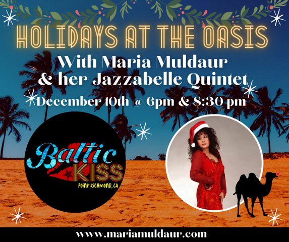 MariaMuldaur1's tweet photo. I'm excited for our 1st Christmas show happening THIS Saturday 12/10 at Baltic Kiss in the beautiful East Bay!!~
6pm Show w/4 Course Dinner Ticket Link: https://t.co/pBXJ0U6Uki
8:30pm Show Only Ticket Link: https://t.co/gkIh6OmlBQ
#MariaMuldaur ##holidaymusic #holidayswing https://t.co/nL8h9I6L2e
