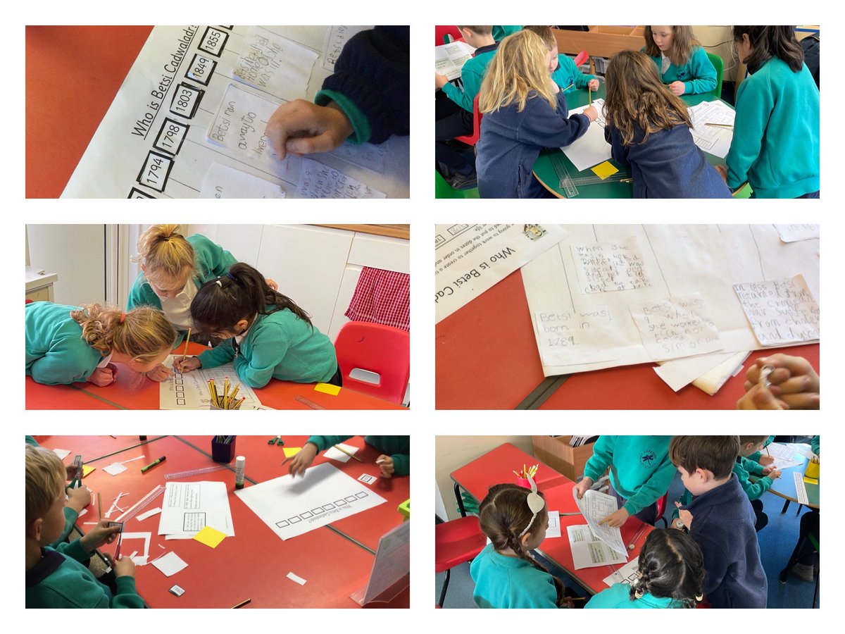 Year 2 have enjoyed working collaboratively this week, finding and organising facts for their Betsi Cadwaladr timelines.