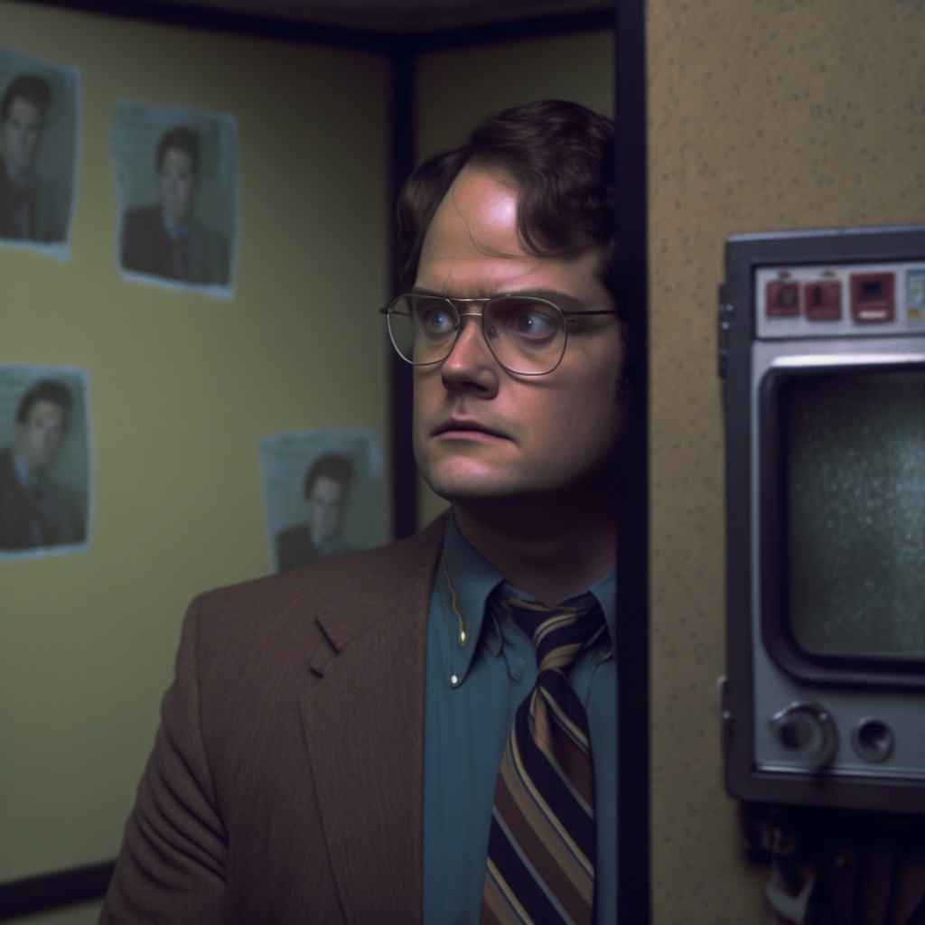 AI_world_art's tweet photo. Who watched the office? AI watched it for sure, since it was able to create these pictures :D #TheOffice #creed3 #Creed #MichaelScott #office #Pam #Dwight #Schrute #officespace #AI #AIArt #AIArtwork #aiartist #AIArtistCommunity #AiArtSociety https://t.co/jqrPDq6K8A