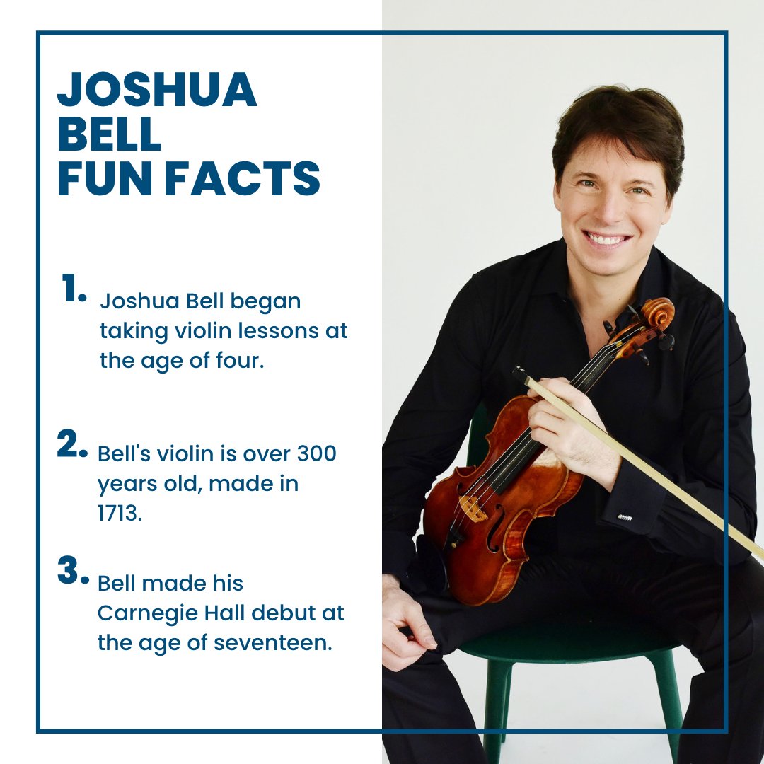 Mondavi Center (@mondavicenter) on Twitter photo 3 Facts You Probably Didn't Know About <a href="/JoshuaBellMusic/">Joshua Bell</a>! 🎻
Joshua Bell comes to the Mondavi Center with pianist Peter Dugan on December 10.
Get tickets here: spr.ly/601038xoI 3 Facts You Probably Didn't Know About <a href="/JoshuaBellMusic/">Joshua Bell</a>! 🎻
Joshua Bell comes to the Mondavi Center with pianist Peter Dugan on December 10.
Get tickets here: spr.ly/601038xoI