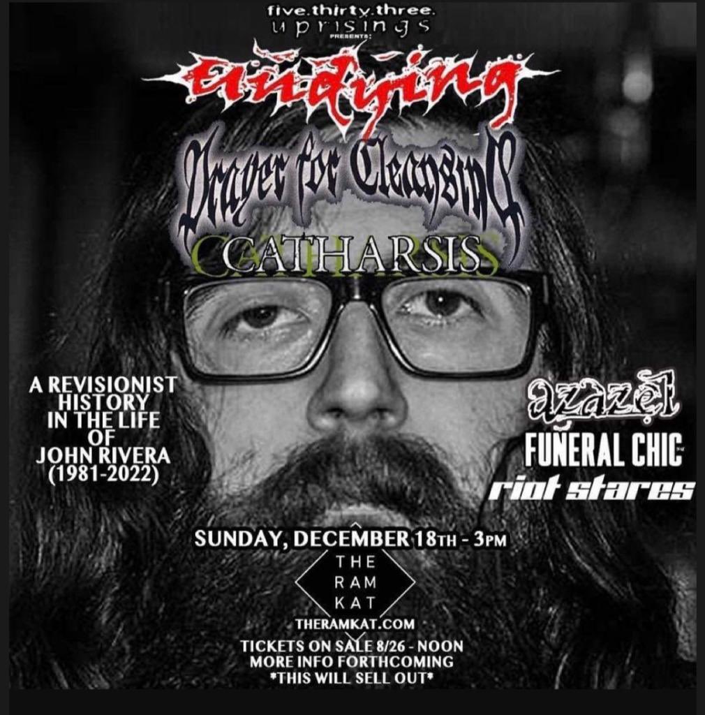 it’s been a rough year. closing it out with the Dipstick record release party and the Prayer For Cleansing/Undying show. don’t wait up, hunny.