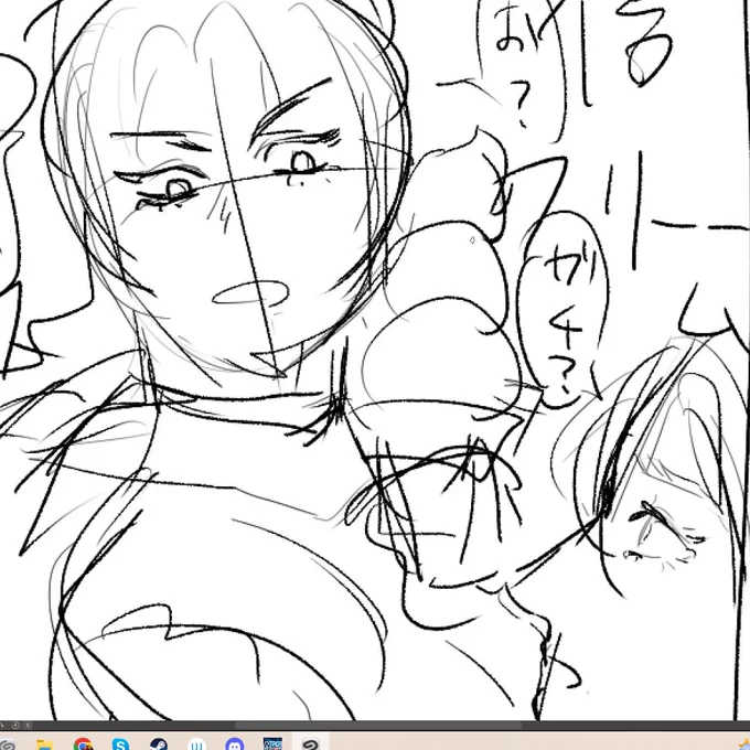 何か描こうとしたけど時間に敗北しました 