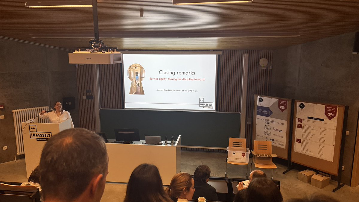 Great two days of the Let’s Talk About Service (#ltas) conference at <a href="/uhasselt/">Universiteit Hasselt</a> are coming to an end, great presentations, PhD pitches, and good to meet the service community (again)