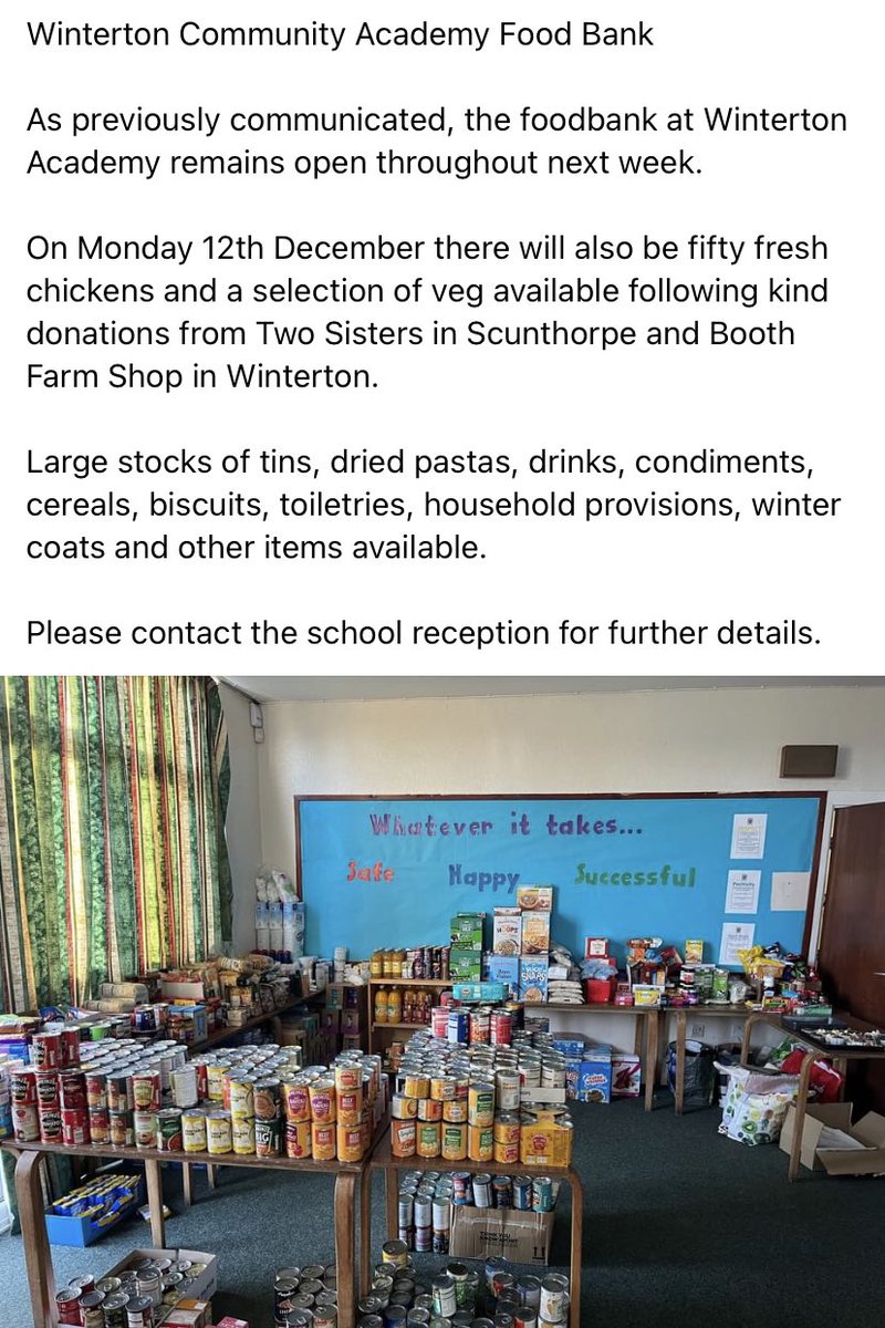 Food bank update