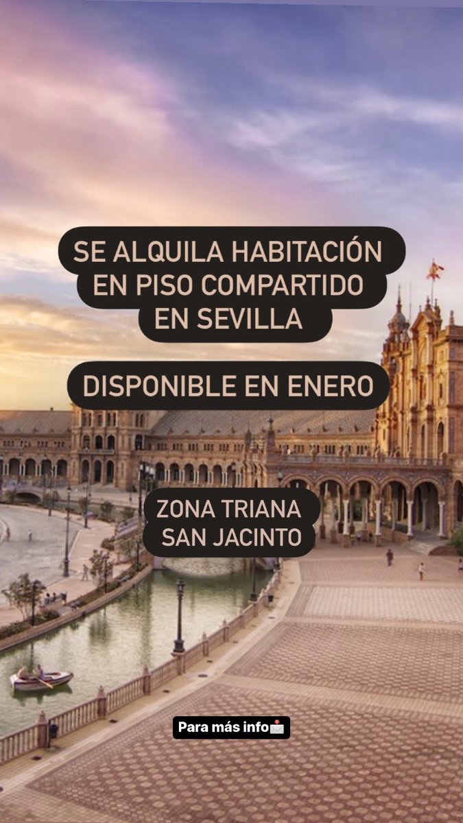violetammoyano's tweet photo. Se alquila habitación en piso en Sevilla!!! Disponible para entrar en Enero📩📩 https://t.co/zfNCllIpMD
