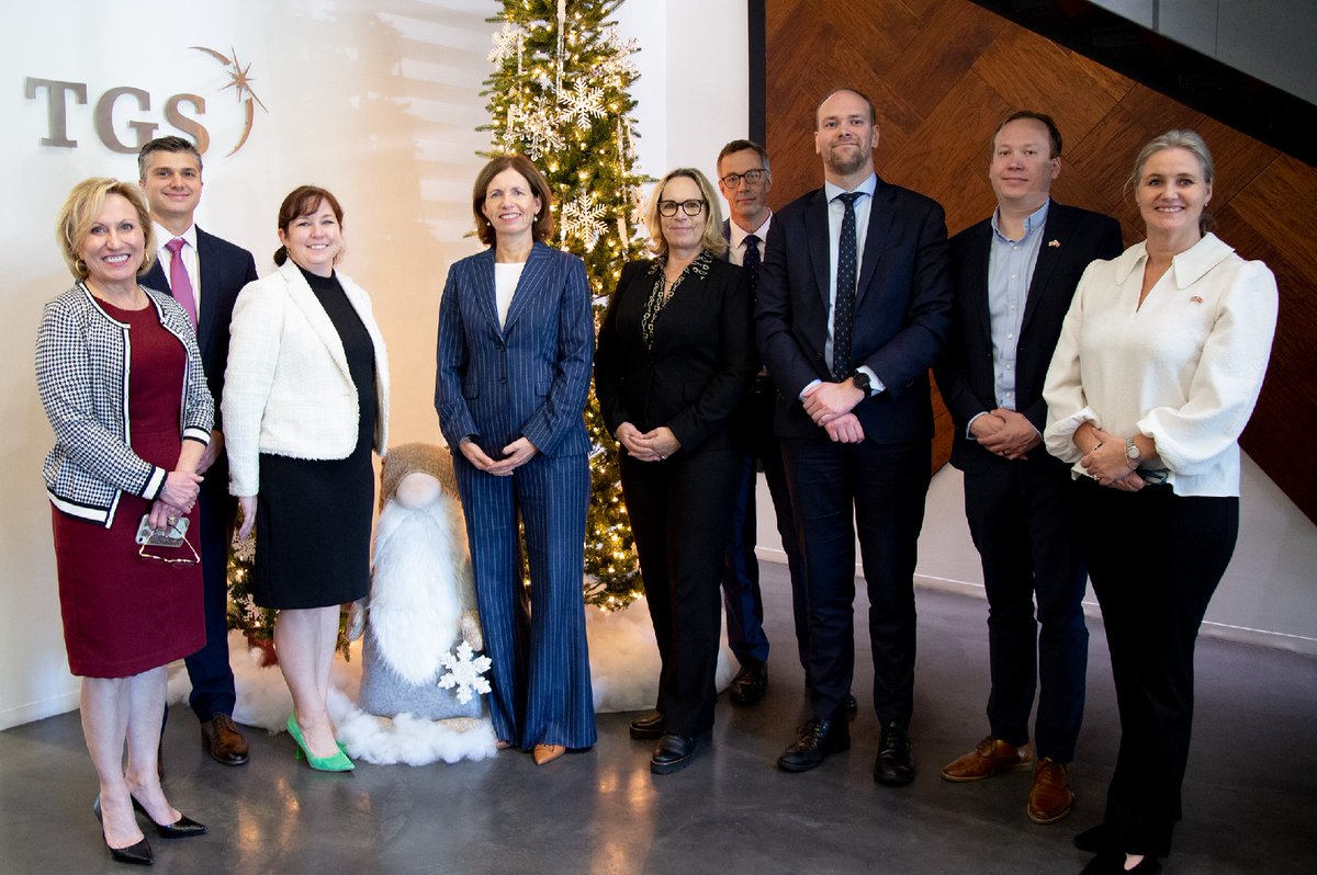 This week, TGS enjoyed a visit from the Norwegian Ambassador, Anniken Krutnes, the Consul General of Norway, Hilde Skorpen, and a delegation from the Norwegian Embassy in Washington D.C. and Norwegian Consulate General in Houston. <a href="/NorwayUS/">Norwegian Embassy in Washington</a> #EnergyStartsWithUs