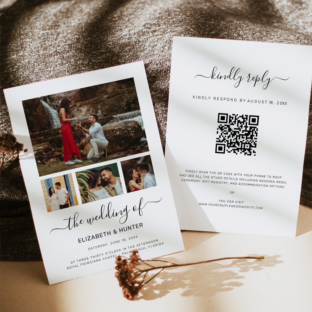 DiyPrintablesCo's tweet photo. Modern Script 4 Photo Collage QR Code RSVP Wedding Invitation

https://t.co/4WhZoGXzzJ https://t.co/V5XqNy6IdZ