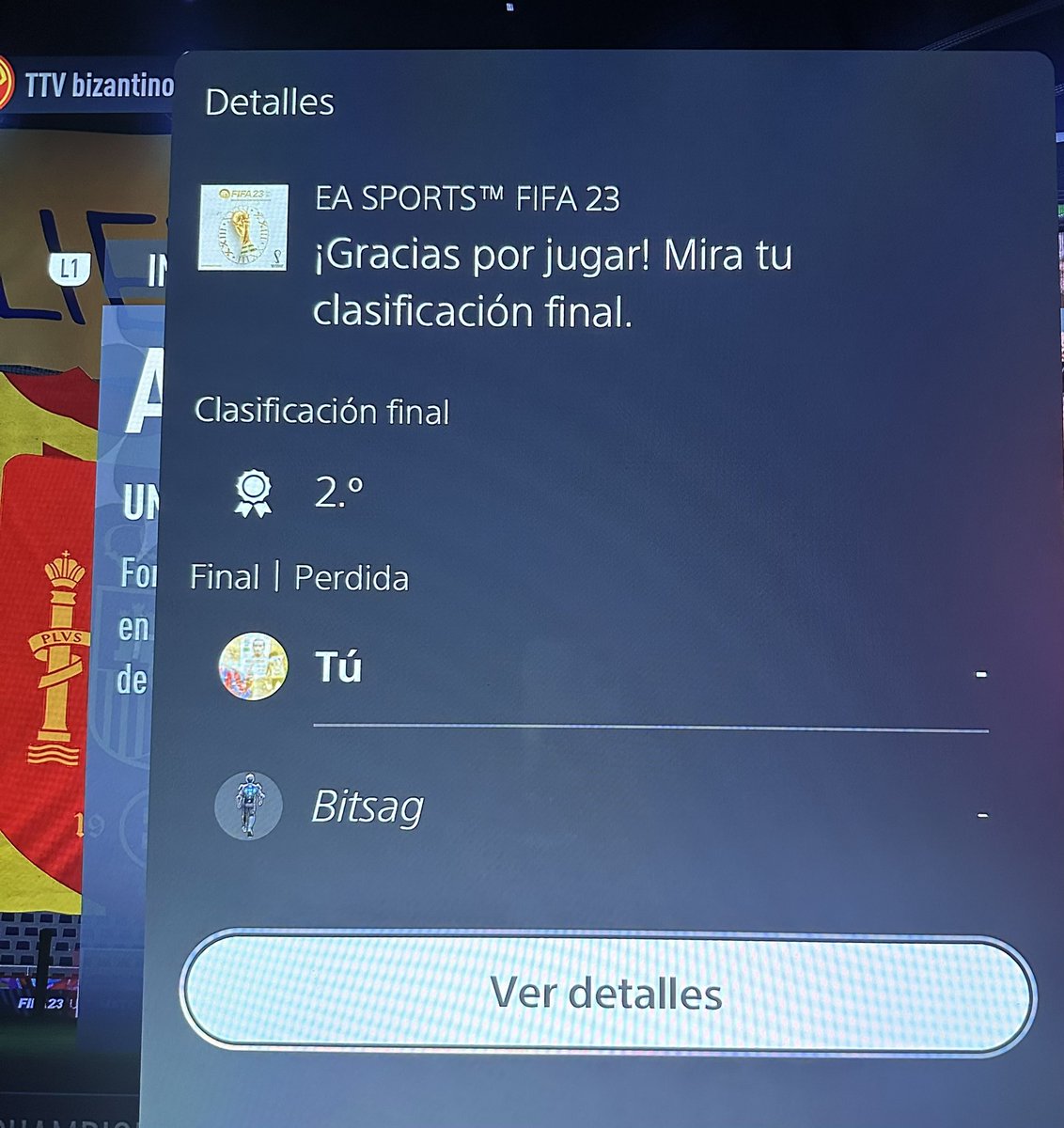 bizantino77's tweet photo. Llego a la final de PlayStation Tournaments y nos ESTAFAN. 
Le pregunté a mi rival y me dijo que se lo dieron también por perdido. Nos cancelan el partido en la final porque lo de regalar 500 FIFA POINTS sale demasiado CARO…
@EASPORTSEsp @EAFIFADirect @EASPORTSFIFA @EAHelp @EA https://t.co/QC6WiNIPWB