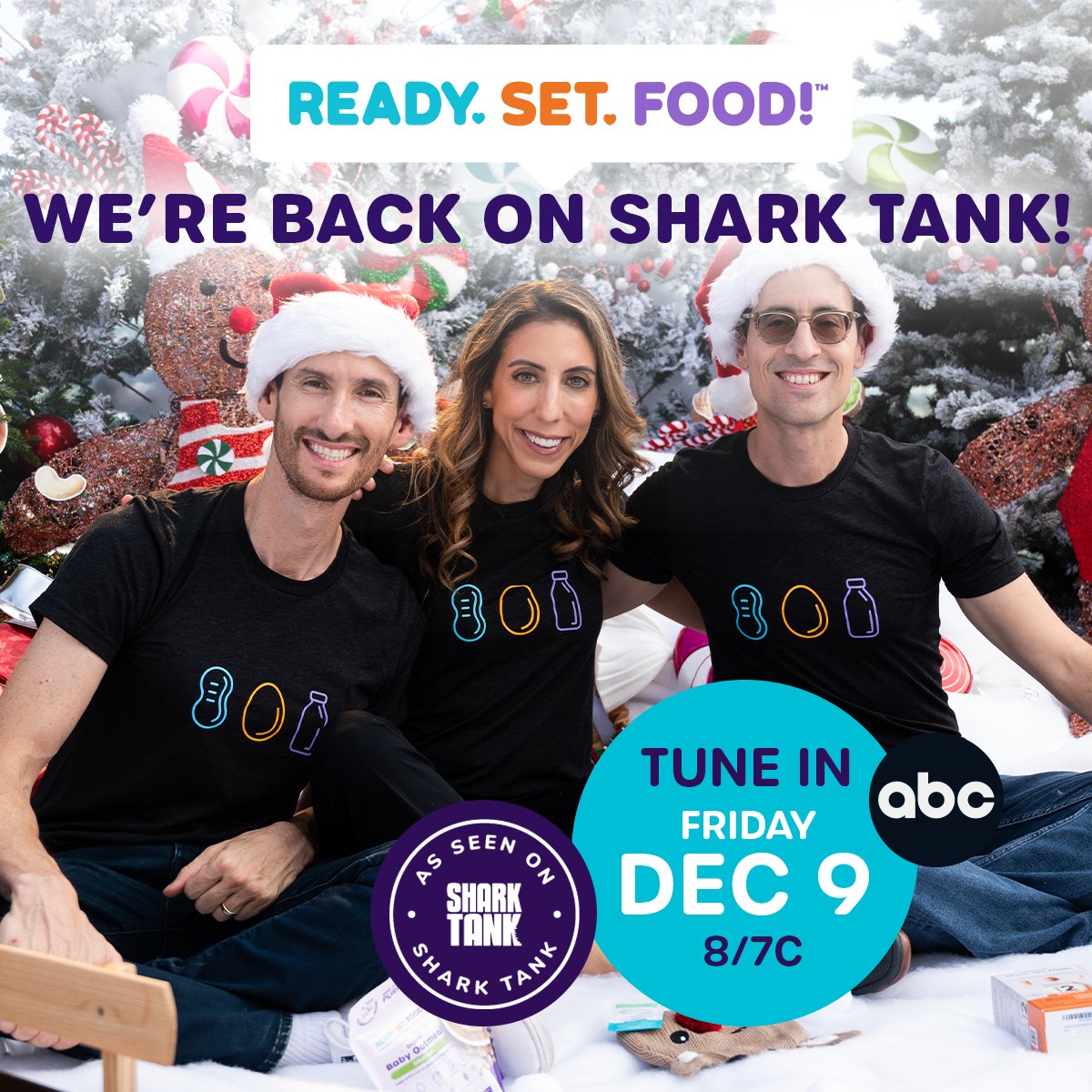 We're going to be on <a href="/ABCSharkTank/">Shark Tank</a> tonight at 8/7 central! It's been a few years since we were on the show and we can't wait to update you on what we've been up to since then. You’re also in for a special holiday surprise that you don’t want to miss! #SharkTank