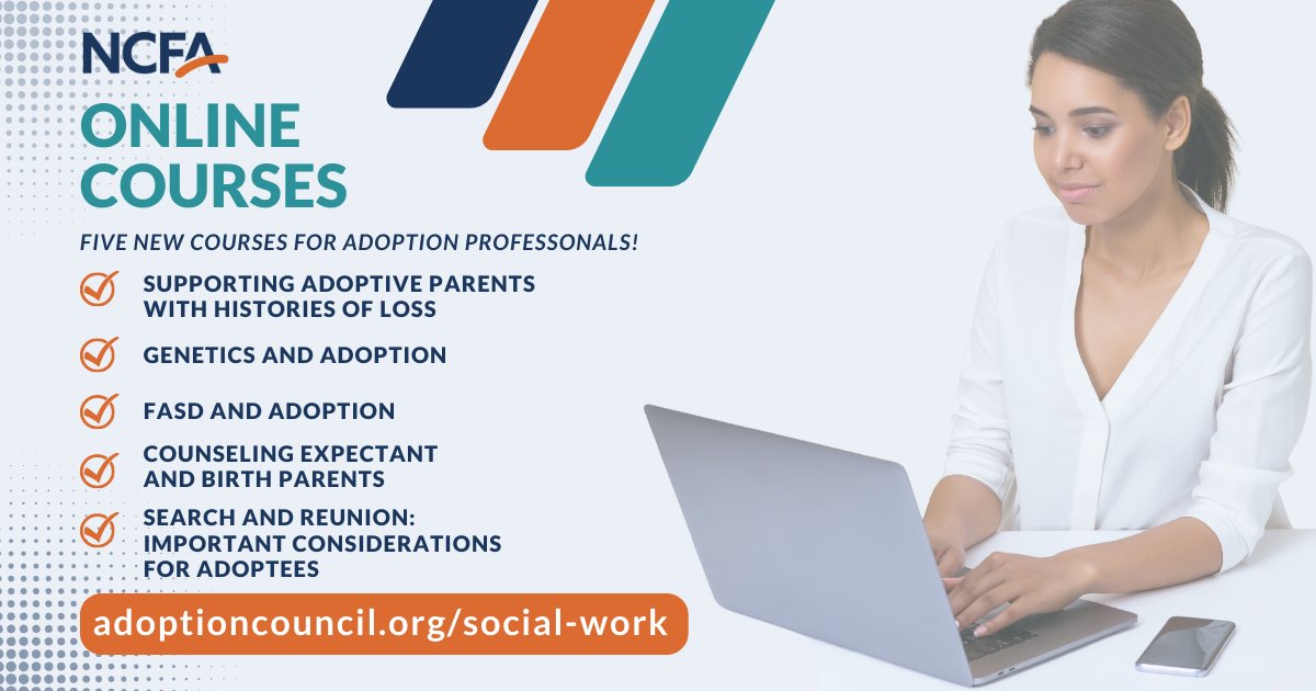 It’s a #fantasticfriday because we’ve got FIVE new adoption-specific #socialworkce courses available through our online learning center! Check out our whole library of CE courses at adoptioncouncil.org/social-work #socialwork #socialworkwebinars #socialworkcourses #socialworkceu
