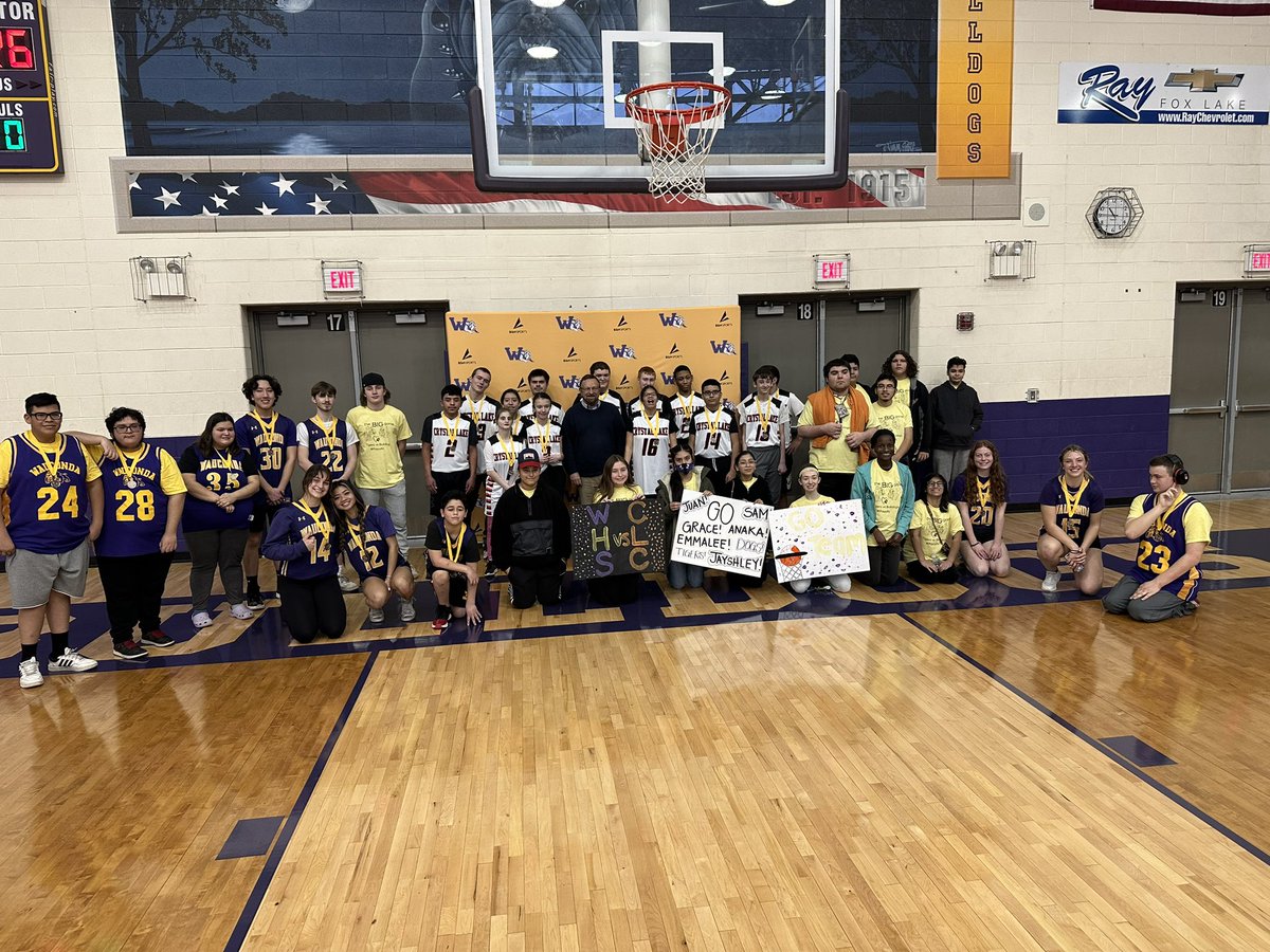 We had such a great time playing against the Crystal Lake Tigers today at our BIG game assembly! #pawsIN #inclusion #BIGgame