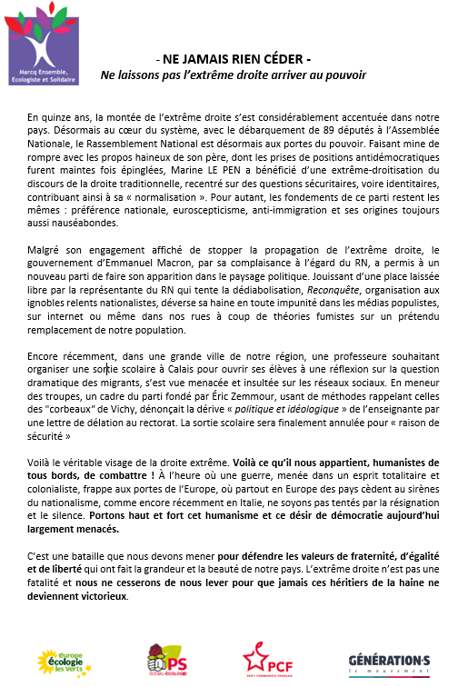 marcqensemble's tweet photo. 📢 COMMUNIQUE
✊ NE JAMAIS RIEN CEDER https://t.co/foKTxR1feA