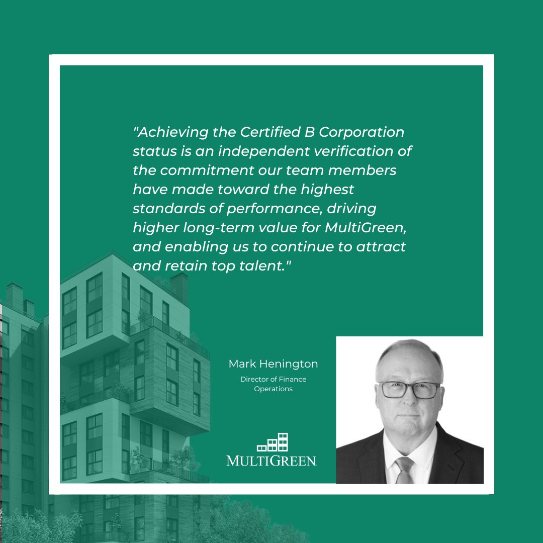 ThinkMultiGreen's tweet photo. “Achieving the Certified B Corporation status is an independant verification of the commitment our team members have made toward…driving higher long-term value for MultiGreen and enabling us to continue to attract and retain top talent.”—Henington

#Team #Talent https://t.co/7cfcV3r3VI