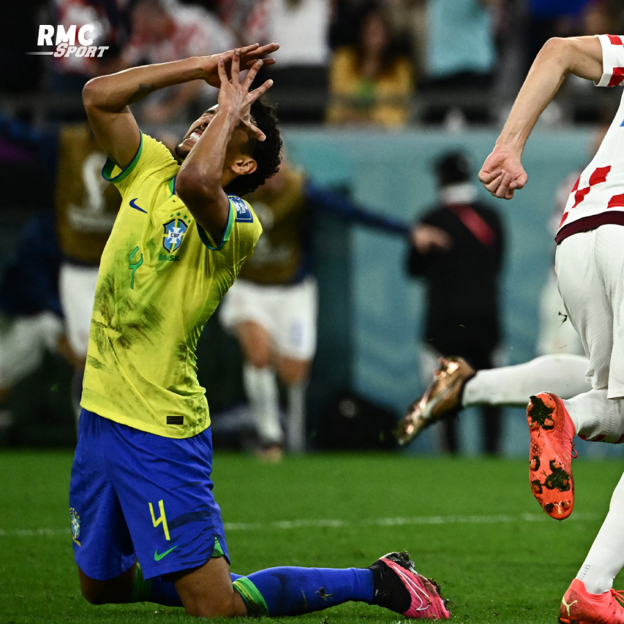 🇧🇷 Le cauchemar absolu pour Marquinhos. C'est lui qui dévie la frappe sur le but Croate. C'est lui qui rate le dernier tir au but. Terrible.
