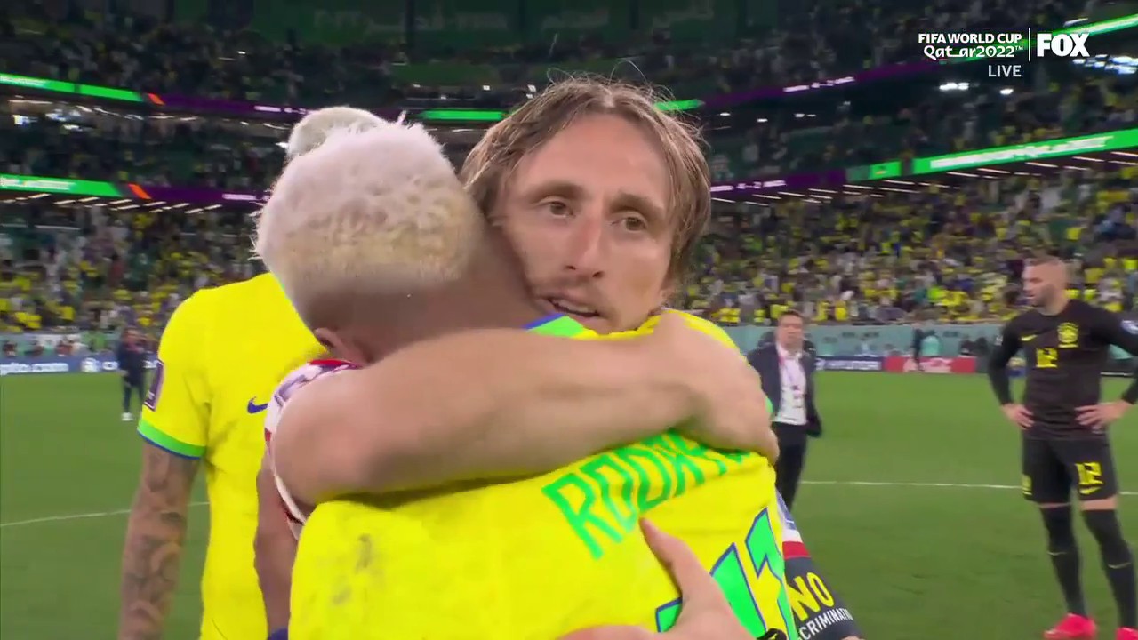 Luka Modrić and Rodrygo share an emotional moment together ❤️”