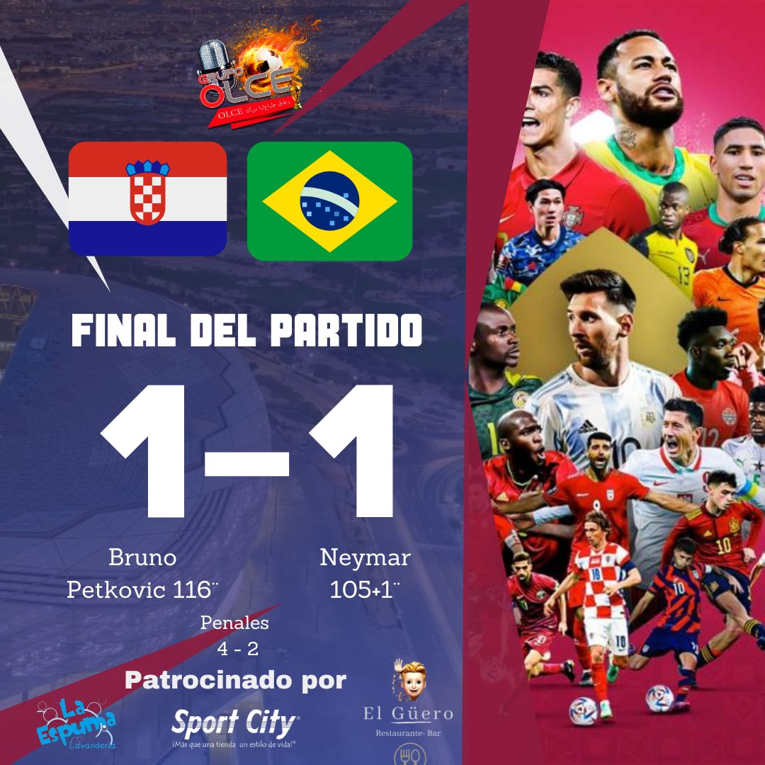 Croacia sorprende al mundo y elimina a Brasil!
Los croatas dan la gran campanada de Qatar 2022 al eliminar en penaltis a la Canarinha, la gran favorita del torneo.
