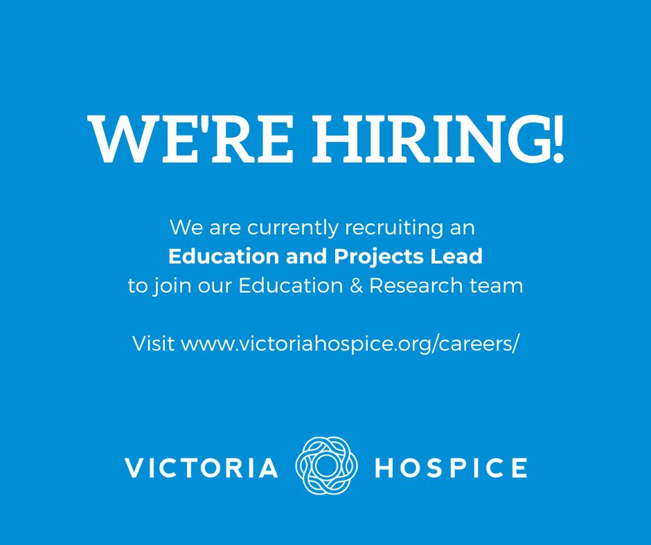 Join our team! Our dynamic and collaborative Education &amp; Research department is seeking an Education &amp; Projects Lead. 

victoriahospice.org/contact-us/car…

#hiring #yyjcareers
