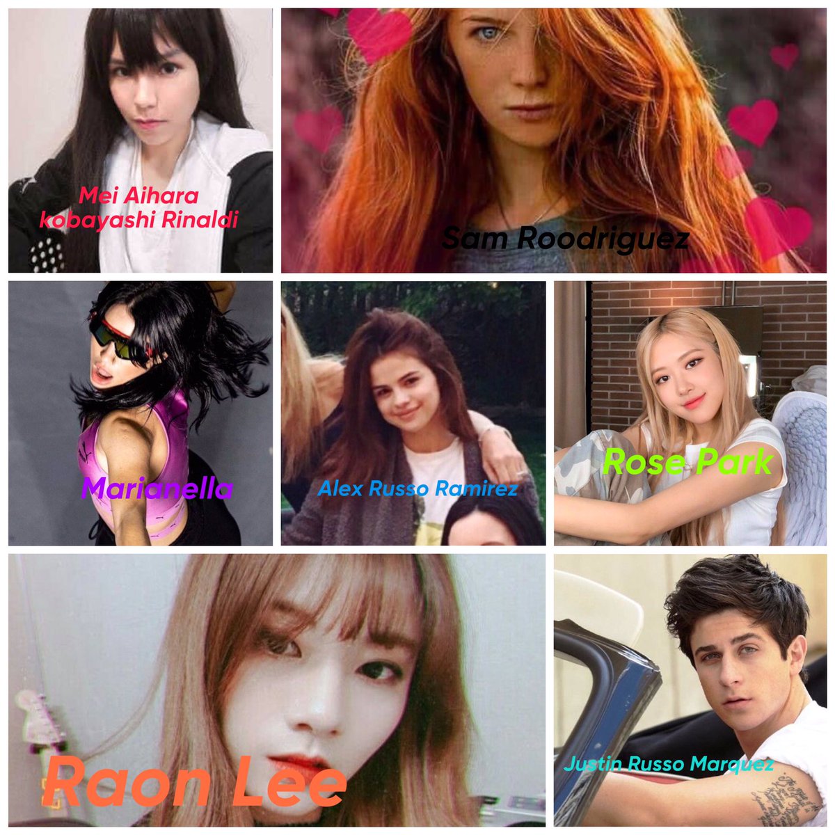 Mi novia <a href="/fuego_azula/">💫Free sarochan🧚‍♂️ 💥</a> Mis madres @xScarletWiitchx <a href="/raonlee_12/">Raon Martinez</a> mis hermanas @MinakoAino_PGSM <a href="/RoseH590/">Rose Park</a> mi hermano <a href="/JustinRussoh4/">Justin Russo</a> y yo somos actrices cantantes artista las originales oficiales