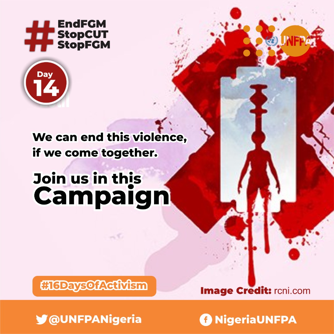 Let us join hands to end violence against children and women.
#EndCut
#16DaysOfActivisim 

@cprh5
@UNFPANigeria
@UNICEF_Nigeria