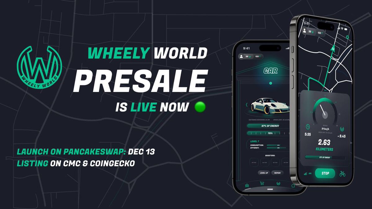 wheely_app's tweet photo. @TheCryptoLark PRESALE is LIVE NOW🟢

📍 https://t.co/9OoBjUcn89

Launch on PancakeSwap: Dec 13 at 19:00 UTC 🚀

🌐 Website: https://t.co/LhSZSEs3WV https://t.co/lG7rsaM9fn