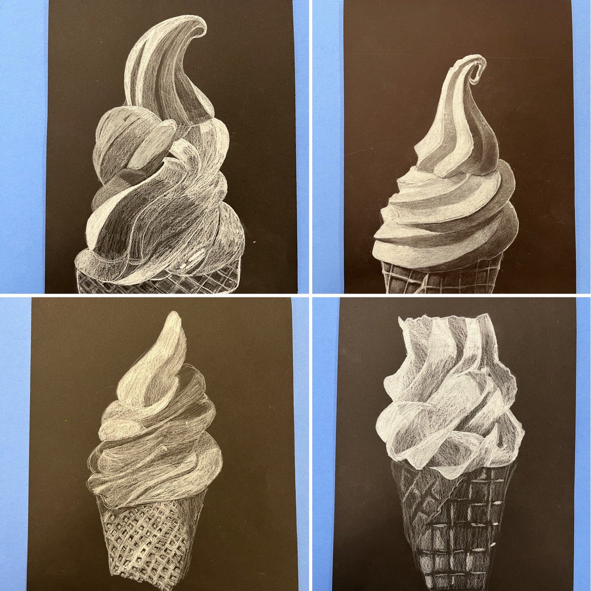 MsLoeperSLMS's tweet image. 🎶It’s beginning to look a lot like…Ice cream 🍦🎶 Loving these 8th grade elective Value Ice Cream drawings!