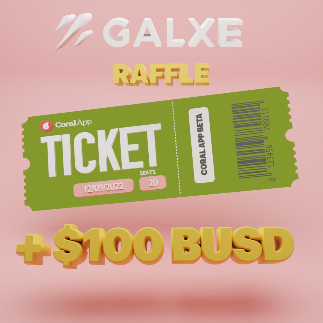 New Year, New You, right? And what better time to start building good habits than December? 

Join the #CoralApp raffle, Powered by <a href="/Galxe/">Galxe</a>, for a chance to get early access to our app 🥇

🎁 2x$50 BUSD + 20 beta access tickets 👇
 galxe.com/Coral/campaign…

#Web3 #BUSD #Galxe #BSC