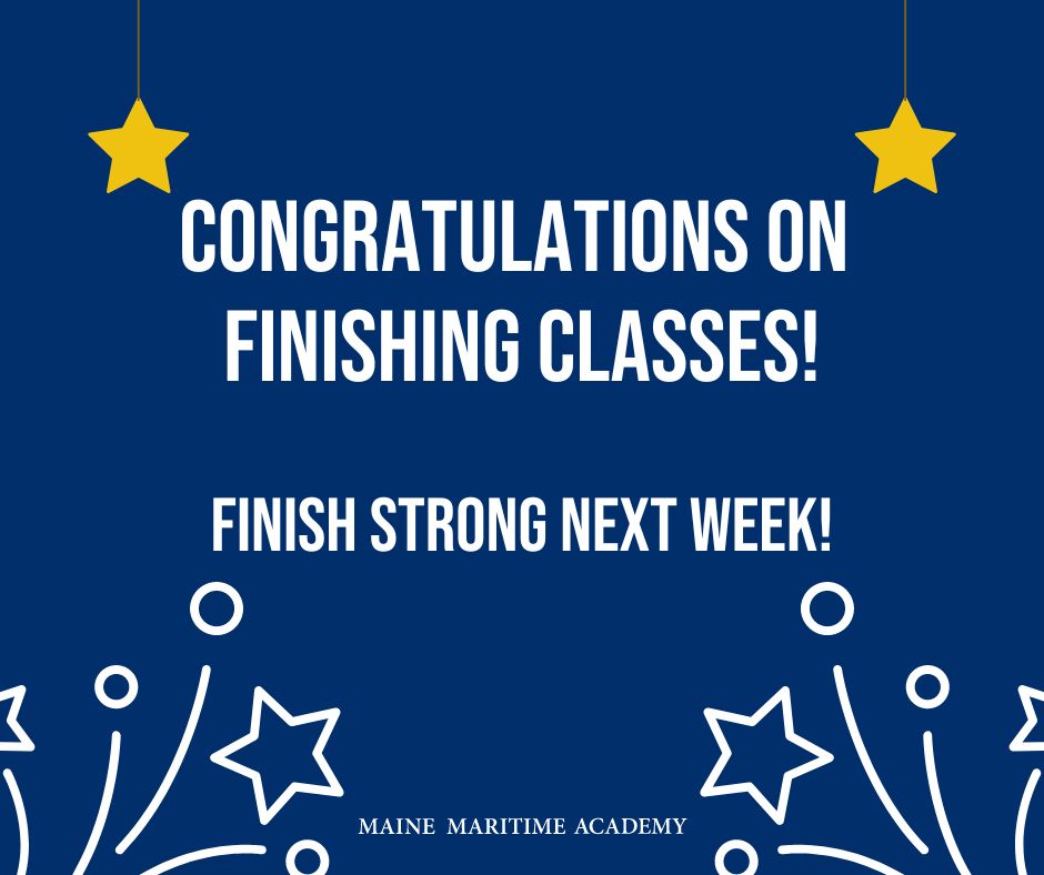 Today is the last day of classes for the Fall 2022 semester 🎉 Give yourselves credit for all of the hard work you've completed over the last few months, and make sure to finish strong with finals week next week. You've got this! 😊
