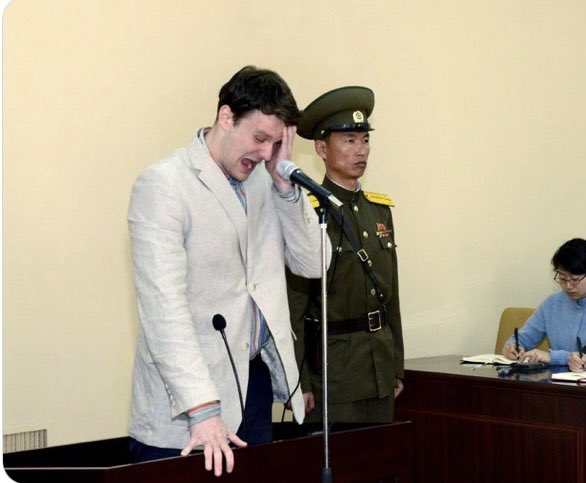 marlene4719's tweet photo. Letโs not forget American college student, Otto Warmbier, who was imprisoned and came home in a body bag from NK while tRump and Kim were playing footsie. https://t.co/wD1eiMyHrl