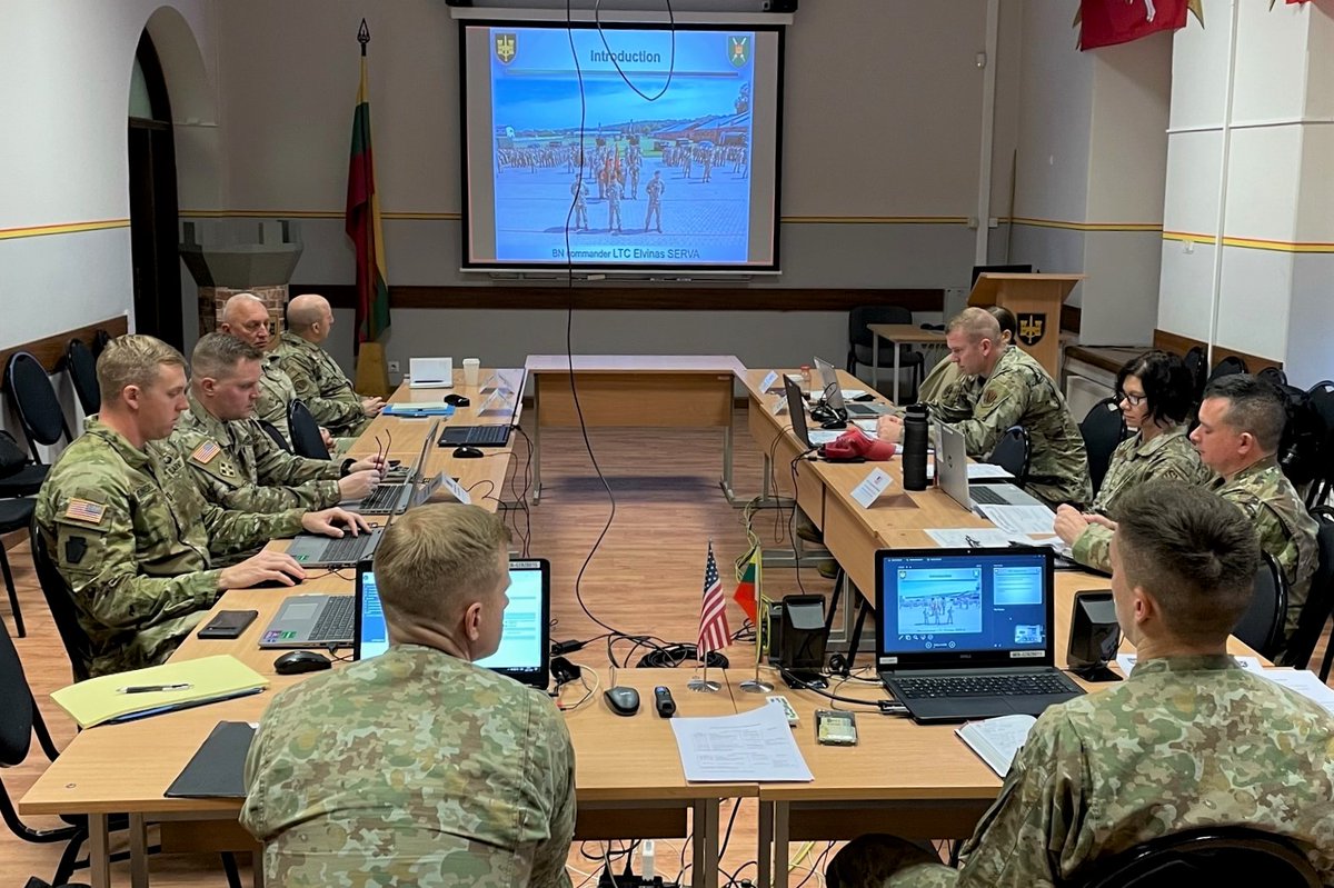 Pennsylvania National Guard (@panationalguard) on Twitter photo Soldiers and Airmen from the <a href="/PANationalGuard/">Pennsylvania National Guard</a> joined our partners in <a href="/LTU_Army/">Lithuanian_Armed_Forces</a> recently to begin planning for Engineer Thunder 2023, an upcoming exercise between the Pa. National Guard and Lithuanian army engineers.
📸: Capt. Nathaniel Curtis Soldiers and Airmen from the <a href="/PANationalGuard/">Pennsylvania National Guard</a> joined our partners in <a href="/LTU_Army/">Lithuanian_Armed_Forces</a> recently to begin planning for Engineer Thunder 2023, an upcoming exercise between the Pa. National Guard and Lithuanian army engineers.
📸: Capt. Nathaniel Curtis