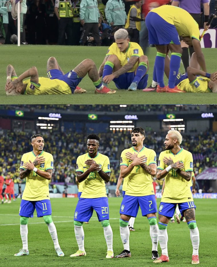 بين الاحتفال والرقص 
والحزن والبكاء ايام قليلة فقط ..

#كأس_العالم_قطر2022 
#البرازيل_كرواتيا