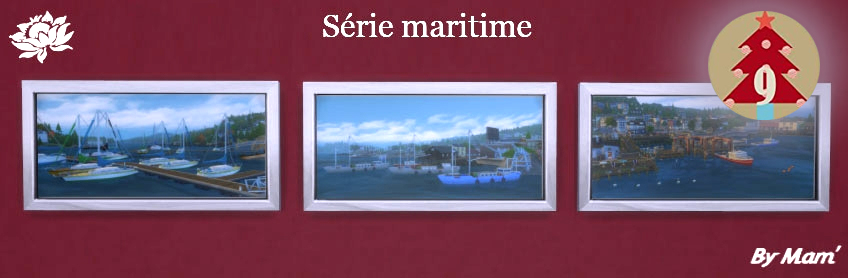 Sims_Artists's tweet photo. Et ce sont deux cadeaux qui vous attendent en ce 9e jour de l'Avent, 2 sets de tableaux créés par Maman Gâteaux, inspirés par Chanchan, pour avoir une déco toute Sims !
Série maritime https://t.co/DJA1gbmCvc
Série Coucher de soleil https://t.co/qTvzV2exSo
#Sims4 #Thesims4 https://t.co/SC4INGqf9c
