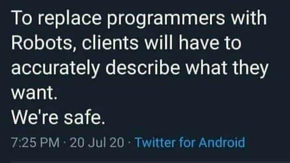 AITSMCoOp's tweet photo. To replace the service desk managers and assistants with Robots, users will have to describe the issues accurately;) and logs must reveal where the problem lies. 

Dear IT Pros, You're safe. #GPT3 #GPT #ChatGPT #OpenAI #AICantStealTheJobs https://t.co/mF7JEgiE9g