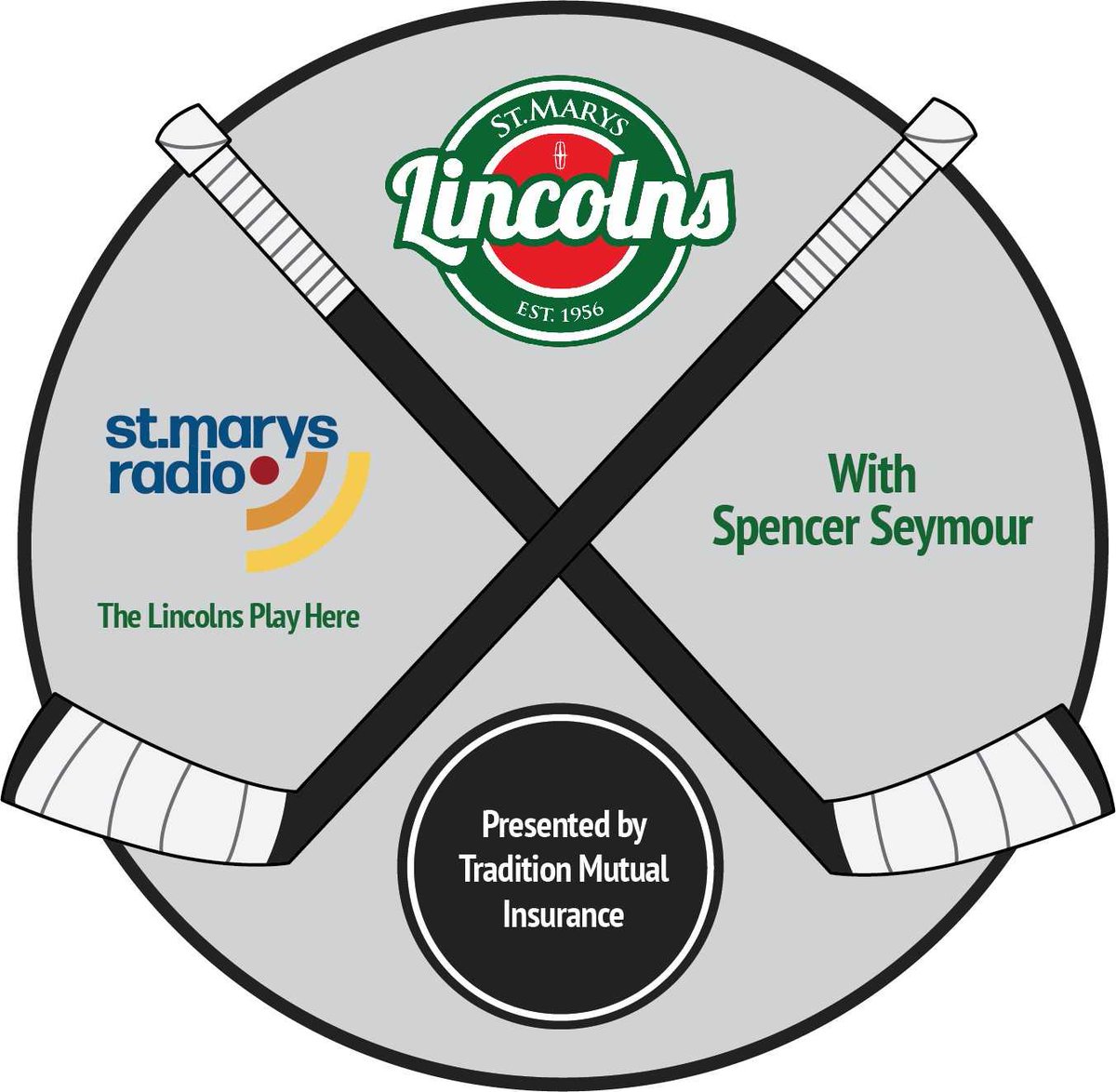 SaintMarysRadio's tweet photo. The @stmlincolns are playing a rare Friday night game on the road and you don't have to miss a moment. Listen to St. Marys Lincolns Hockey presented by @TraditionMutual starting at 7:25 with @SpencerOnRadio at https://t.co/T3fRgVeG5U. https://t.co/v36f2aEF63