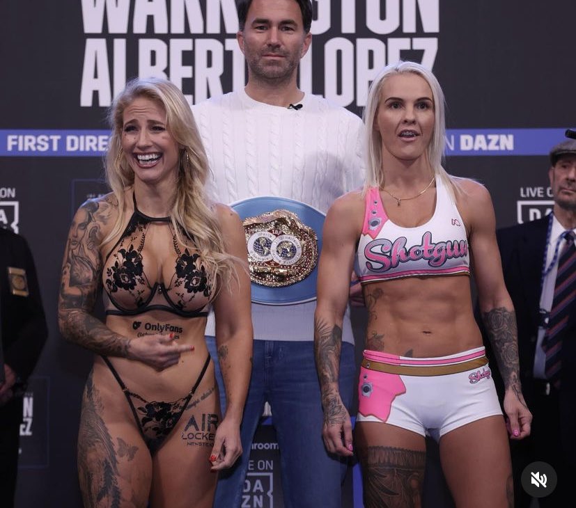 WomanzS's tweet photo. Ebanie Bridges weigh in 🤤 #boxing #EbanieBridges #blonde https://t.co/jiBkXP48s6