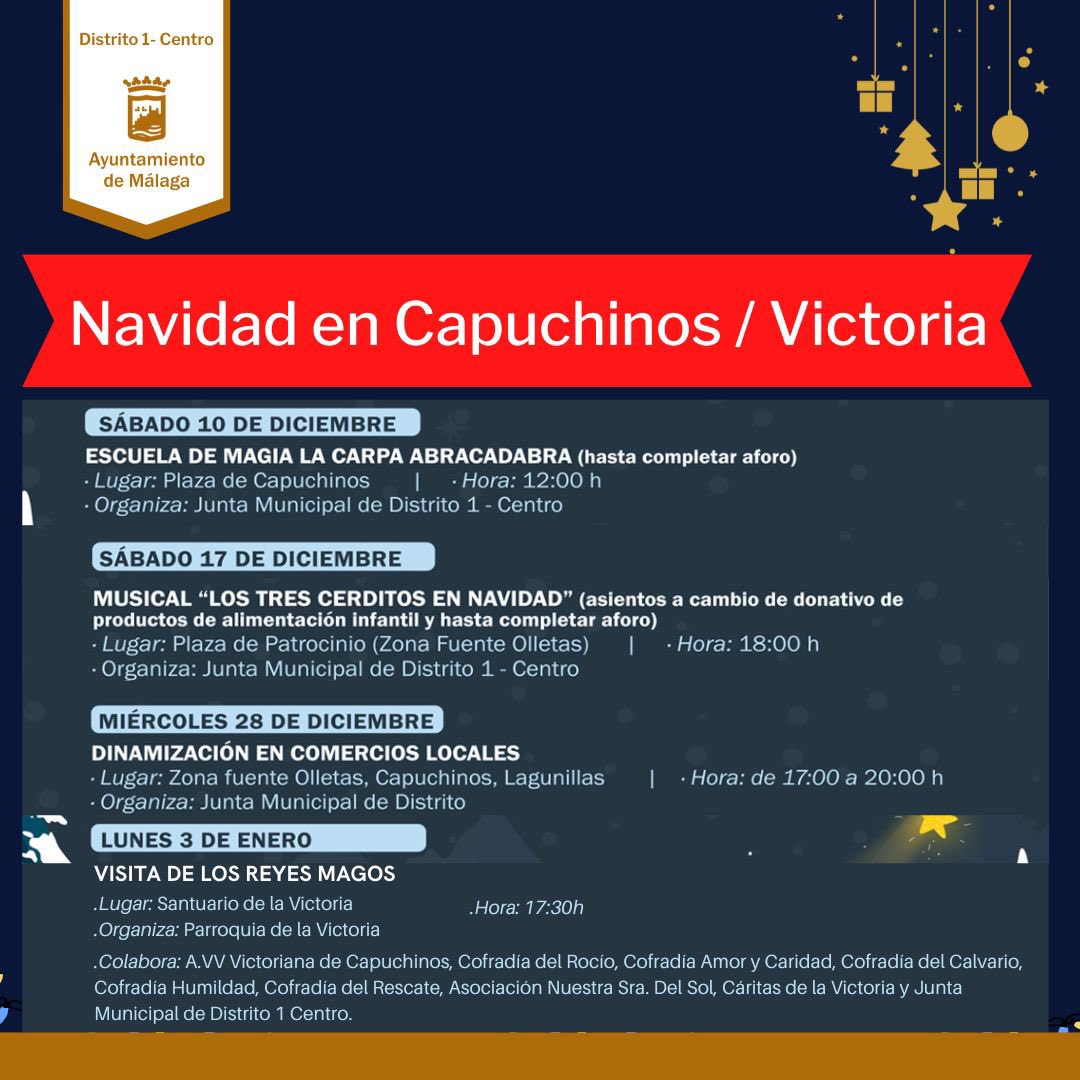 👑👑👑 Los Reyes Magos de Oriente visitarán el Barrio de la Victoria el martes 3 de enero de 2023 a las 17:30 horas.

✨ La <a href="/Pvictoriamalaga/">Parroquia Basílica Real Santuario Victoria Málaga</a> será el lugar de encuentro.

#CofradíasMLG