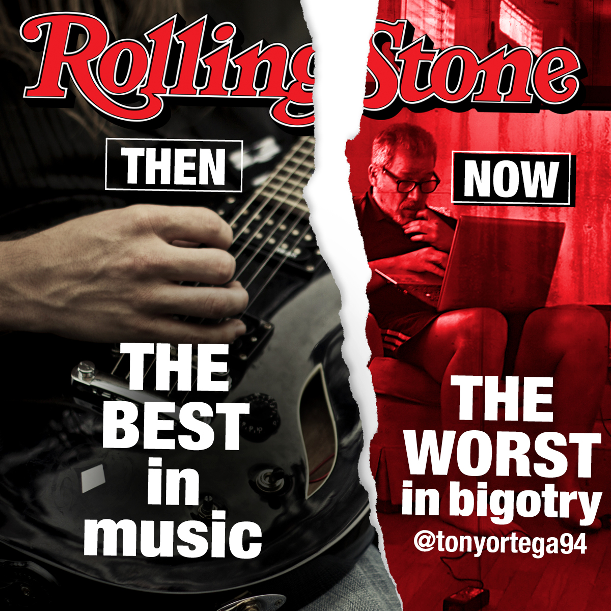 FreedomEthics's tweet photo. .@RollingStone used to be about the best music in the world. Now it's about the worst bigots in the world. @MarlowNYC @tonyortega94 @NoahShachtman @SeanWoods12 https://t.co/1GPEerI3xu