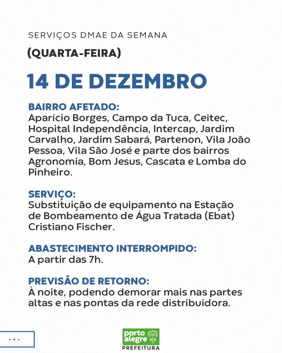 dmaepoa's tweet photo. 💧 É importante saber que após as paradas prolongadas no abastecimento, a água pode retornar com uma cor escura. Se demorar para voltar ao normal, é possível solicitar a lavagem do ramal pelo fone 156, opção 2.

🤳 Para mais informações, acesse o link: https://t.co/7PNufKRNhq https://t.co/Xp3qgSItLa