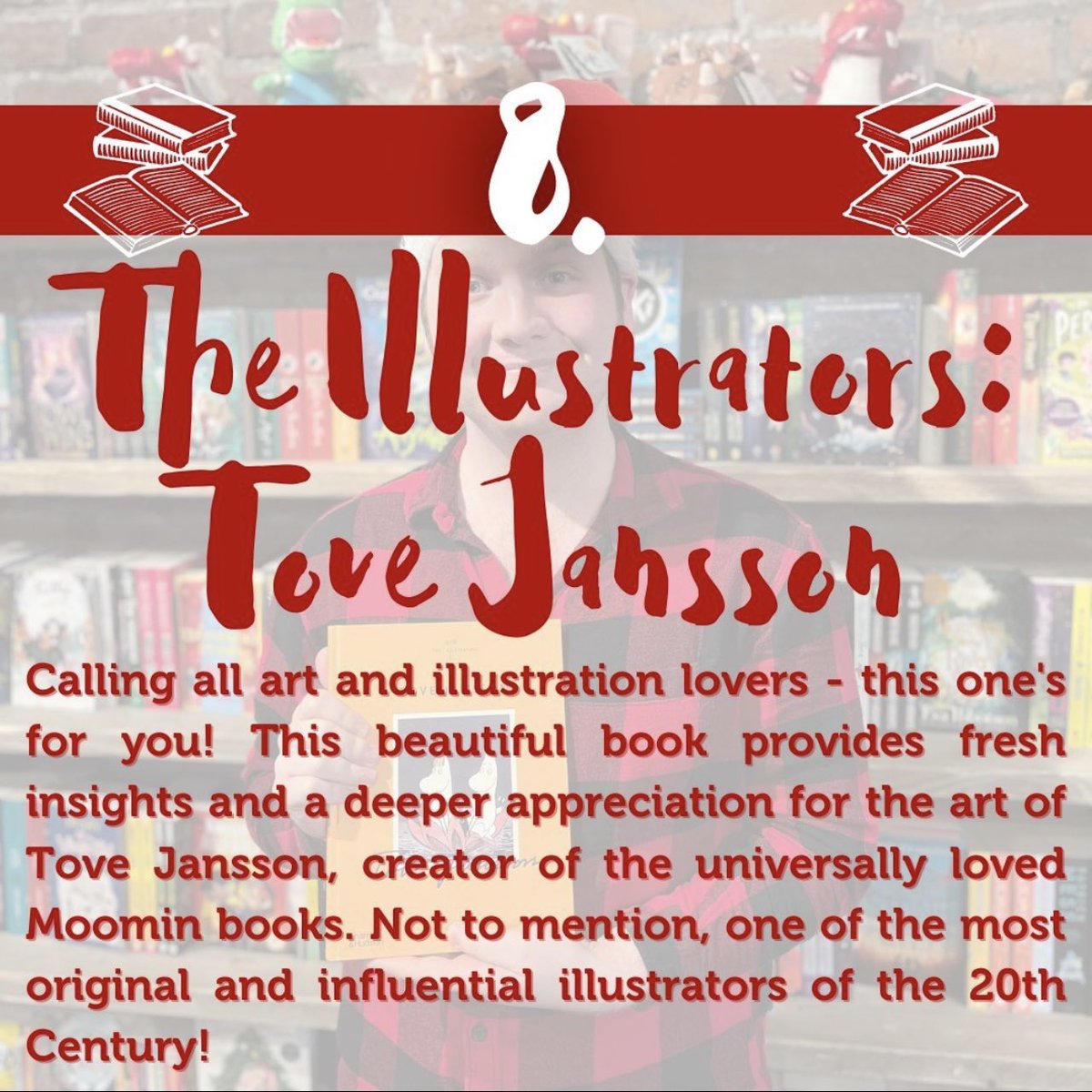 7Stories's tweet photo. On the 9th Day of Christmas, we have Graphic Designer John choose the perfect gift for budding creatives and illustrators:

“As an illustrator myself, Tove Jansson (and Moominland) remains a prime example of how to carefully craft an imagined world full of, quirky characters. https://t.co/dXNfH5mUqj
