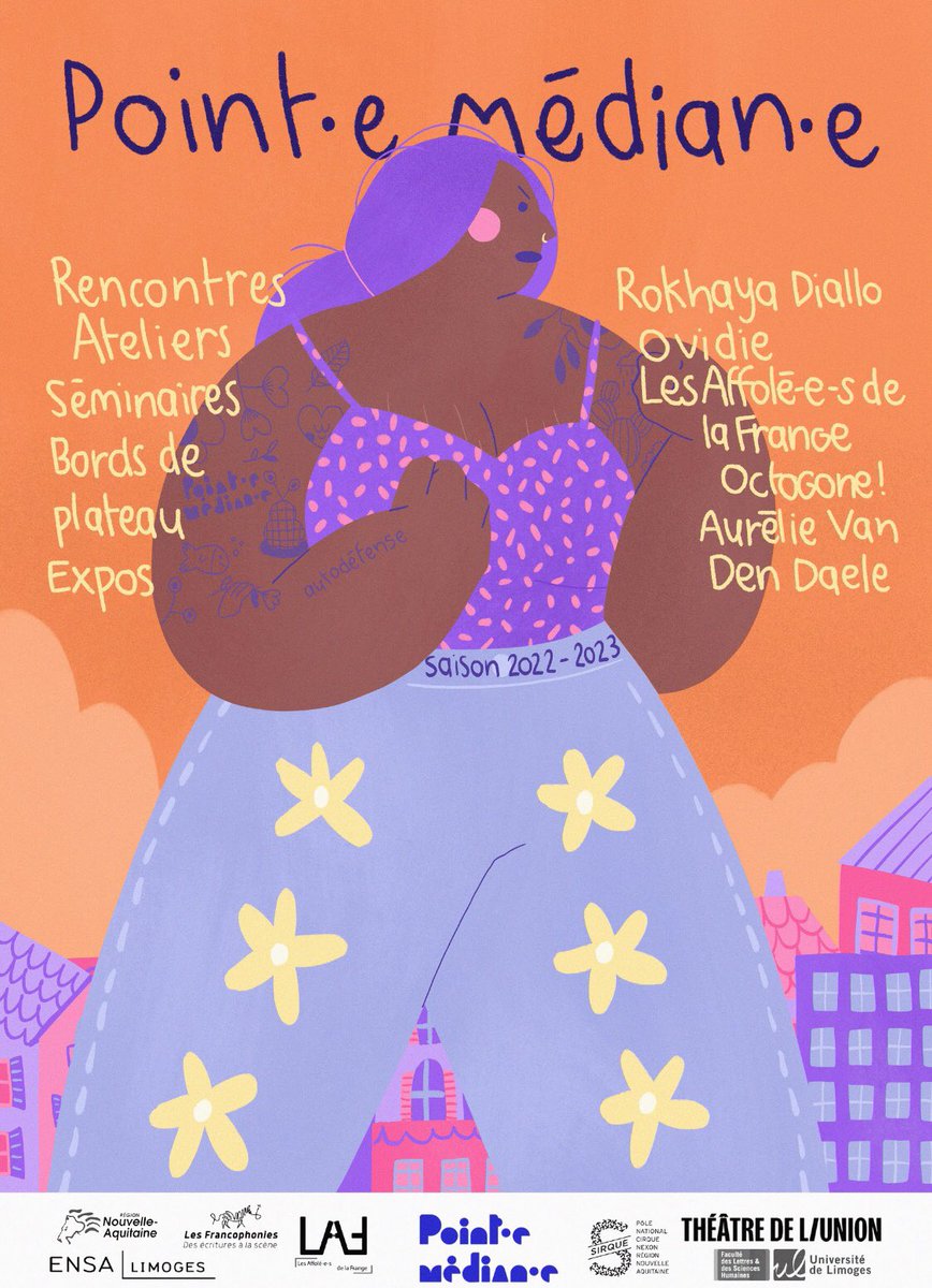 Merci @Ovidieofficiel d’avoir ouvert hier la programmation point•e médian•e 22/23 ! Il est temps de partager avec vous l’affiche de la saison, signée <a href="/marieboiseau/">Marie Boiseau 🍉</a> 🔥