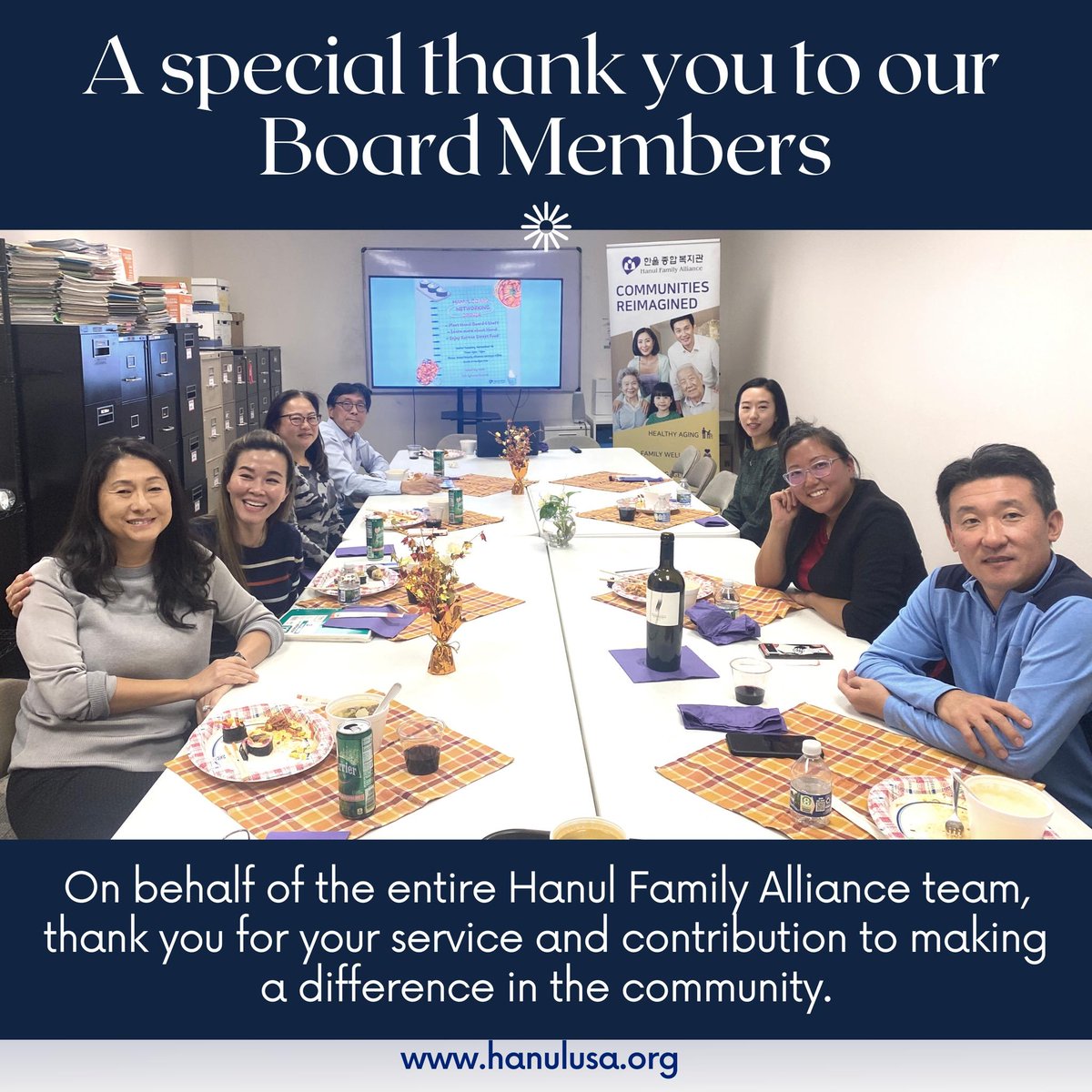 👏 Special spotlight on our Hanul Board! 👏
We want to give special thanks to our Board of Directors for their service and contribution to making a difference in our communities. 
#hanulgivesback #communityreimagined