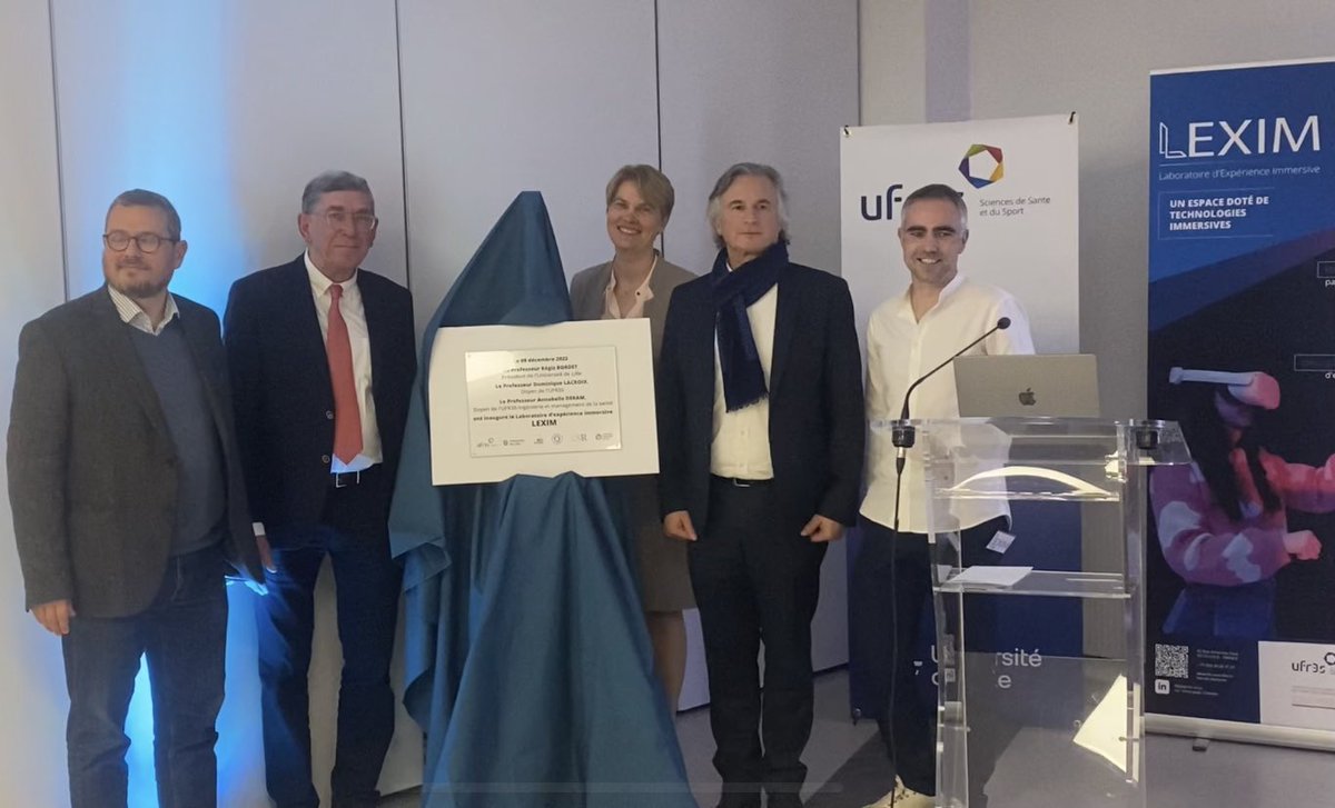 UFR3S_ULille's tweet photo. Inauguration officielle du LEXIM ce jour à l’UFR3S-ILIS 🦾
Réalité virtuelle, augmentée ou mixte... l'innovation au service de la pédagogie.
#innovation #innovationpedagogique #immersivelearning #VR
@Dapi_ULille @FondUnivLille @FlorentOccelli @DeramAnnabelle https://t.co/Ig6bp9vXXY