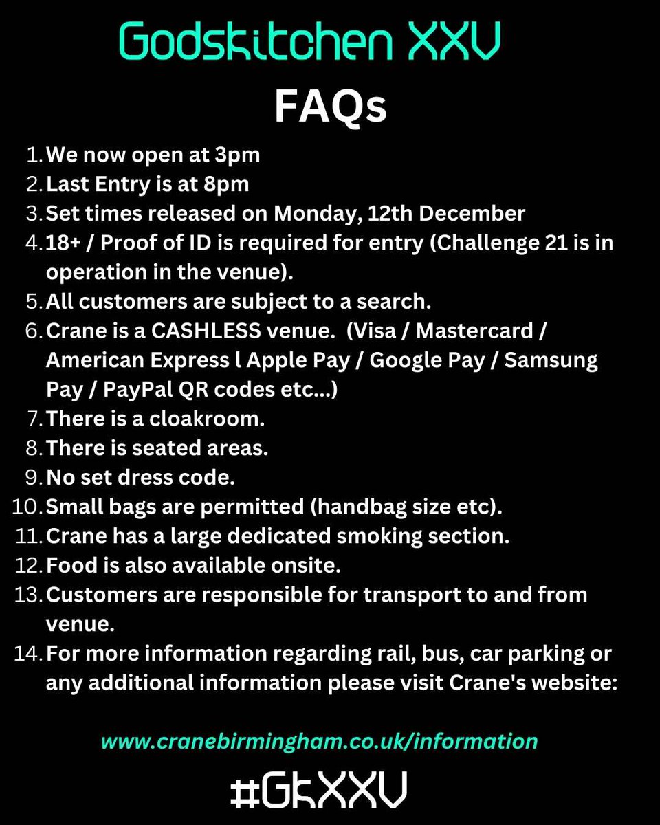 FAQs // Due to unprecedented demand and to tackle any travel disruptions we will now be opening at 3pm. As for the rest of the FAQs, read on...